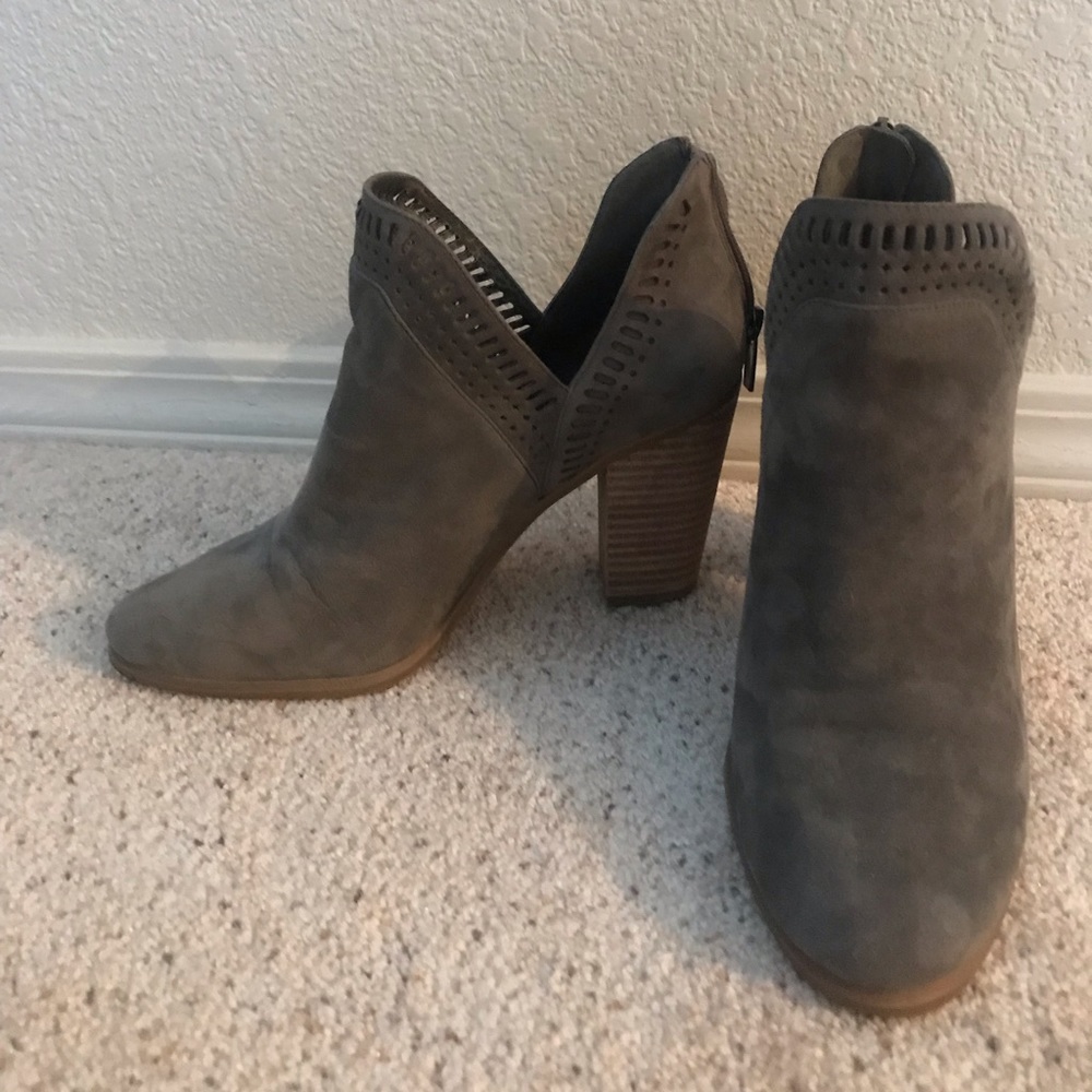 Vince Camuto Fileana Suede Booties - Gray